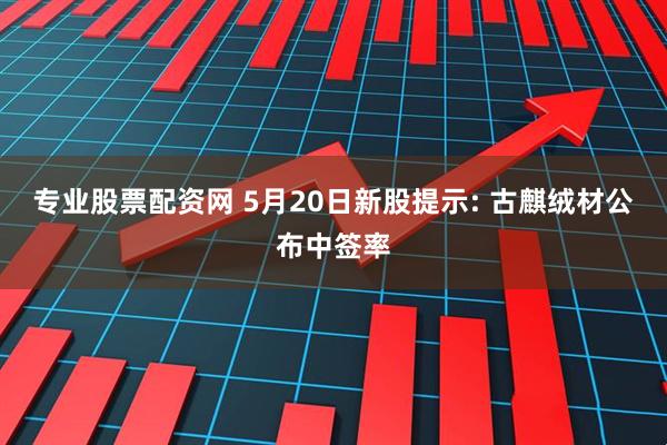 专业股票配资网 5月20日新股提示: 古麒绒材公布中签率
