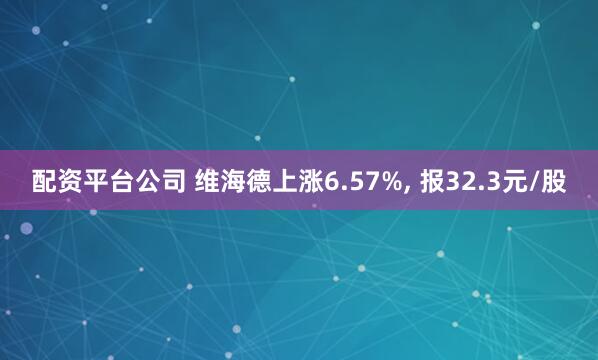 配资平台公司 维海德上涨6.57%, 报32.3元/股