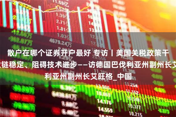 散户在哪个证券开户最好 专访丨美国关税政策干扰全球产业链稳定、阻碍技术进步——访德国巴伐利亚州副州长艾旺格_中国
